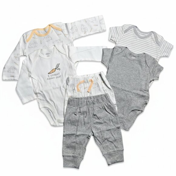 Other - New 6-Piece Carrot/Bunny Neutral Baby Set - Size 3 Months
